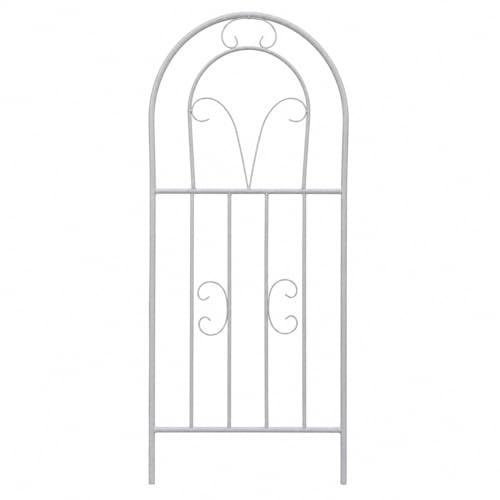 APLVFFZH Enrejado Jardín Metal Negro para Plantas Trepadoras, Soporte Celosía para Rosas y Enredaras, Blanco