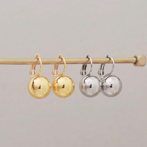 Febsky 14K Gold Plated Ball Drop Earrings thumb #4