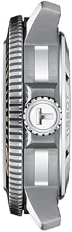 Tissot Mens Seastar 2000 Professional Powermatic 80 316L Stainless Steel case Automatic Watch, Black, Rubber, 22 (T1206071744101)
