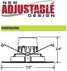 Elite RL665-1100L-DIMTR-120-40K-MD-WH Universal 6" Adjustable LED Retrofit Module (4000K, 38 Degree - Medium)