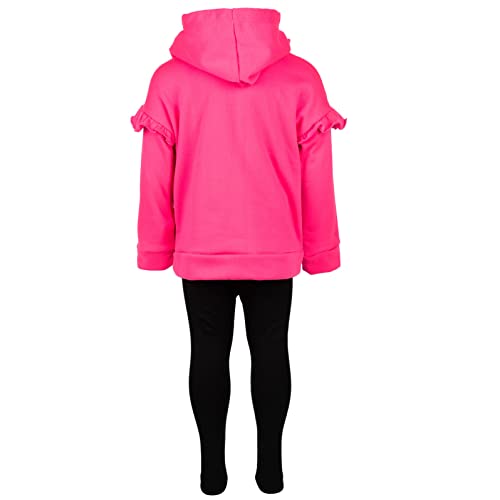Barbie Toddler Girls' 2-Piece Hoodie and Leggings Set Rose Pink Black 2T - image 7