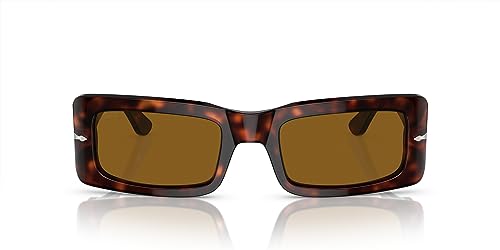 Image of Persol Unisex Sunglasses Black Frame, Green Lenses, 54MM