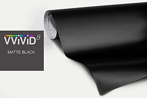 Image of Black Matte Car Wrap Vinyl Roll with Air Release 3MIL-VViViD8 (2.9FT X 5FT)