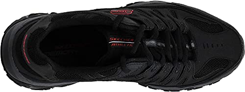 Image of Skechers Men's Afterburn M. Fit Fashion Sneakers - Leather Upper, Memory Foam Insole, Rubber Outsole