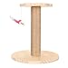GLOGLOW Sisal Scratch Post with Interactive Toy Safe and Stable Kitten Sisal Scratch Post with Claw Grinding Sisal Scratching Post