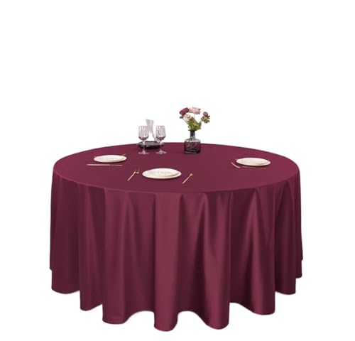 Nappe en satin multicolore couverture table ronde 200cm résistante - 2