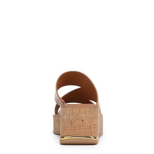 Franco Sarto Sarto Women's Tahani Wedge Sandal Caramel Leather 8.5 M by Franco Sarto - Used condition - Image 4