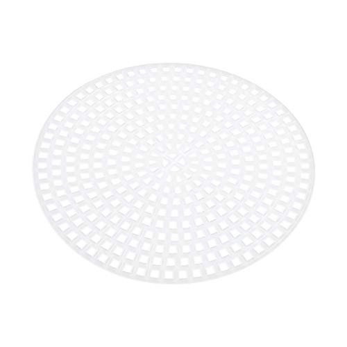 Image of Milisten Round Plastic Canvas Mesh 3.03 inch Cuttable Mesh Grid Plate 30-Pack DIY Sheet for Cross Stitch Bag Bottom Liner Woven Base Needlework Crafts
