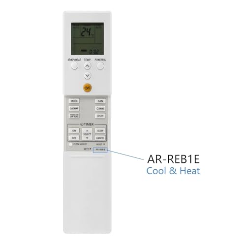 Télécommande AR-REM5E pour climatiseur compatible AR-REB1E AR-REM1U et AR-REF1U