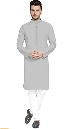 Image of Men's Solid Plain Traditional Kurta Pajama Set for Men (Kurta and Pajama)