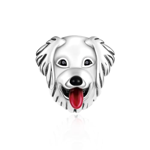 LMLMECREA Hund Charms Anhänger 925 Sterling Silber Tiere Labrador Charm für Europäische Armbänder - Geschenk für Frauen