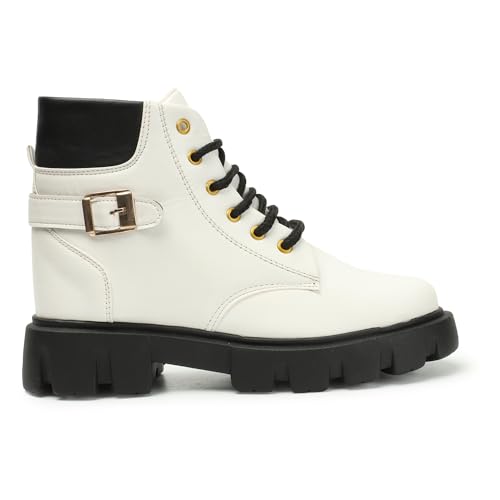 Image of PrasKing Women's Trendy Casual Boot High Ankle Heel for Girls Boot