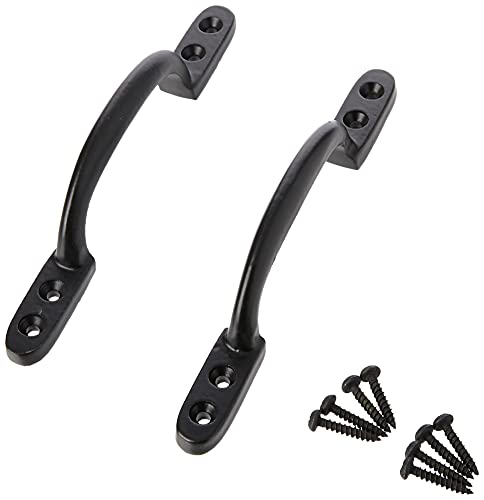 Bulk Hardware BH00060 Paquet de 2 Poignées anciennes 150 mm Noir
