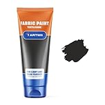 7 Artists Black Fabric Paint 60 ml – Permanent Textile Paint for Clothes, Shoes & Denim | Water Based Jeans, Leather & Sneaker Paints | Washable Non-Toxic Fabric Dye for Cotton & Synthetic Fabrics