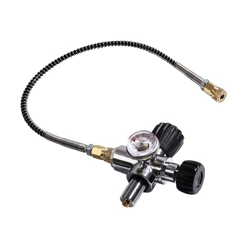 TUXING 4500PSI High Pressure PCP Paintball Fill Station Stainless Steel Valve HPA CO2 Tank DIN Charging System Black M18*1.5 - Image 4