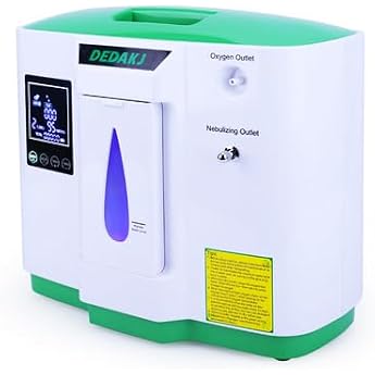Oxygen Concentrator Generator Portable Oxygen Machine 93% High Purity 1-6 L/min Household Air Purifier Oxygen Generator with LED Screen Perfect for Home Travel Car 220 V