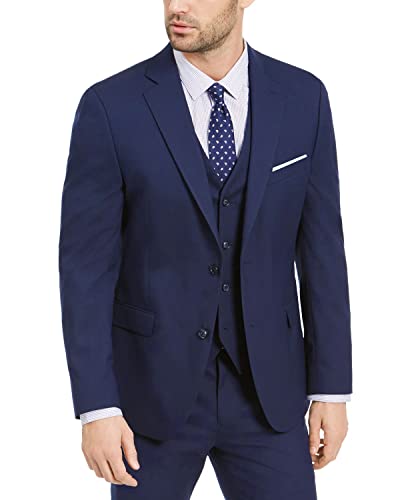 Image of Furuyal Men's Suits 3 Piece Slim Fit Suit Set,Two Button Wedding Business Tuxedo Solid Blazer Jacket Vest Pants with Tie