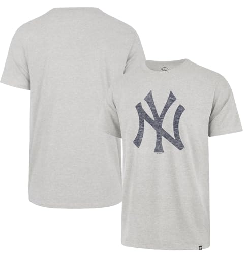 Image of 47 Brand MLB Men's Team Color Distressed Imprint Primary Logo Short Sleeve Baseball T-Shirt