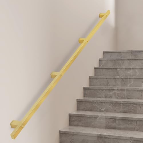 Kit de barre d'appui de rampe d'escalier dorée 390cm de sécurité - 2