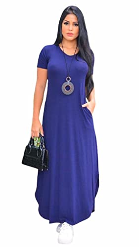 Vestido Longo Saruel Feminino Manga Viscolycra Com Bolso