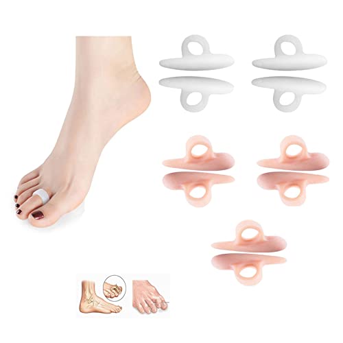 5 Paires de Coussinets en Gel pour Redresser les Orteils en Marteau pour Homme et Femme Séparateurs d'orteils pour se Chevaucher les Orteils en Marteau Griffe Orteils Courbés (1 boucle) Cover
