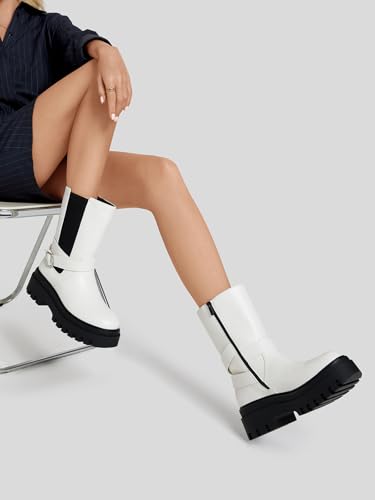 Women Chelsea Ankle Boots: 2.48 In Platform, Comfortable Short Booties with Side Zipper, 2025 Fall Winter Fashion Boot for Daywear, Work, Office, Weekend, Vacation, Travel3