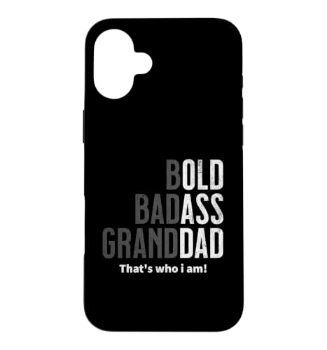 Bold Badass Granddad Funny Grandpa Family ���[���A �M���O �W���[�N �X�}�z�P�[�X iPhone 16 Plus �p
