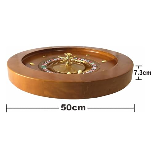 Ruleta de Madera, Plato Giratorio de Madera Maciza para Casino, Ideal para Noches de Juegos en casa y Fiestas de Entretenimiento. Diseño portátil de 18/20 Pulgadas.
