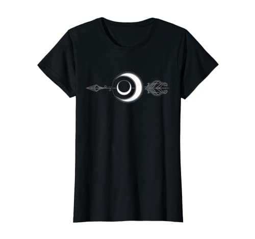 Femme Déesse Diana Lune avec flèche Symbole Wicca pour la Déesse de la Lune T-Shirt