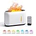 Produktbild LIMENAMICS Aroma Diffuser mit 7-Farbigem Flammen-Effekt-Licht  Ätherische Öle Diffuser Luftbefeuchter Humidifier mit 3-Timer, Raumduft für Zuhause Büro, Wasserlose Abschaltautomatik,Weiß