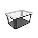 Produktbild Rotho Albris Aufbewahrungsbox Deckel, Kunststoff (PP recycelt), schwarz/transparent, 45l, (57 x 39,2 x 27 cm)