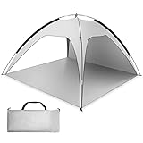 Tienda de Playa para 3-4 Personas, Jardín y Actividades al Aire Libre (Gris)