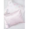 Little Giraffe Satin Decor Pillow - Ultra-Soft Feather Yarn Knit with Elegant Satin Trim - 10 x 13, Pink