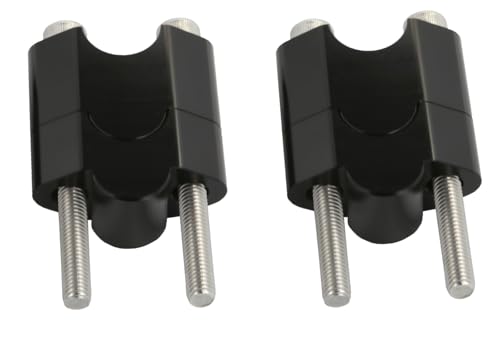 SEFIS Arc Motorrad Lenker Riser Motorrad Lenkererhöhungen Lenkerklemme Höhenverstellung (Schwarz, 28,6mm / 50mm)
