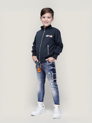 Image of HRKK Kids Windcheaters Solid Polyester Blend Jackets for Boys and Girls |