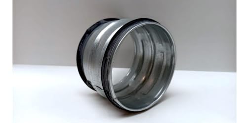 Manicotto maschio maschio in Lamiera Acciaio zincata con Guarnizione di tenuta - Raccordo tubo aspirazione e ventilazione - Diametro 250mm