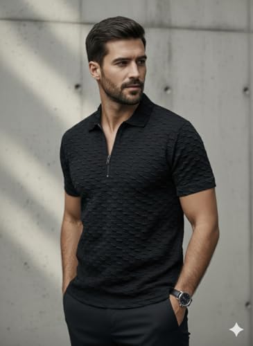 Image of Preneum Men's Poly Cotton Rich Solid Polo Tshirt | Collar Tshirts | Half Sleeves | Plain-Regular Fit (Available in Plus Sizes)