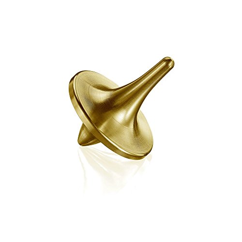 ForeverSpin 24kt Gold Plated(Brush-Finish) Spinning Top - World Famous Metal Spinning Tops - Thumbnail 2