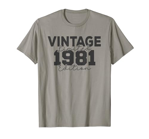 43 Birthday Decorations Men Best of 1981 BDay 43rd Birthday T-Shirt