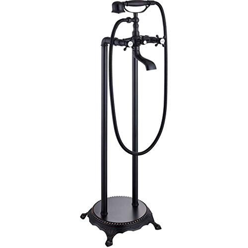 Robinet de baignoire autoportant bronze huilé style rétro luxe