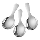 CIYODO 3 Stück Teiliges Mini Edelstahl Kurzstiel Kleine Gewürzlöffel für Zucker Kaffee Tee Eiscreme und Soßen Kompakte Robuste Mini-saucenlöffel für Zuhause Restaurant und Outdoor