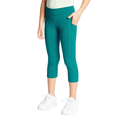 C9 Champion girls Premium Capri Leggings, Turq Spa/Mermaid, Medium US2