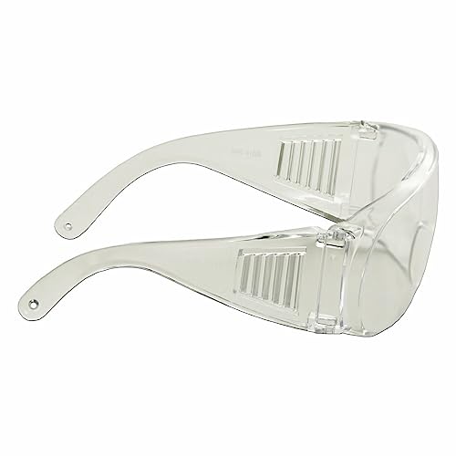 VENUS - E-603 CHC - Over Spectacle Safety Eyewear - ISI Certified, Hard Coated Anti-Scratch, UV Protection, Ventilated Frame, Fits Over Prescription Glasses - Clear Lens - Pack of 1