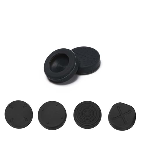 6Pcs Joystick Grip Cover Protective Sleeve for PSV Analog Controller Replacement Parts (Black)
