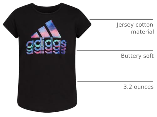 Image of adidas Girls' Short Sleeve Scoop Neck Tee T-Shirt