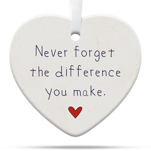 Thank You Gifts for Women, Nurse, Coworkers, Teacher, Retirement Farewell Going Away, Never Forget The Difference You Make Ornament, Christmas Ornaments 2025