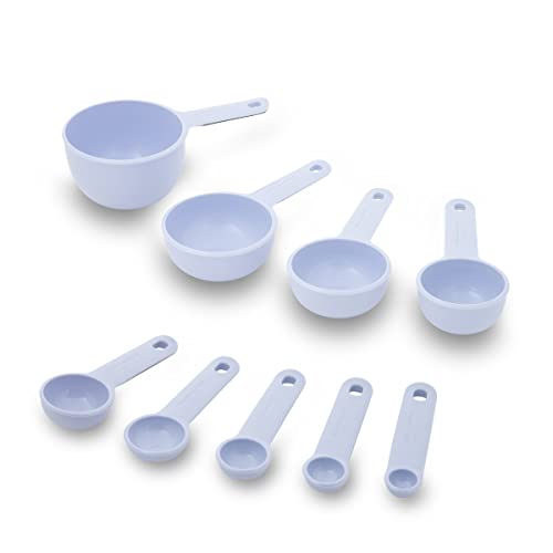 KitchenAid Conjunto de colheres e copos de medição universal, 9 peças, creme de lavanda