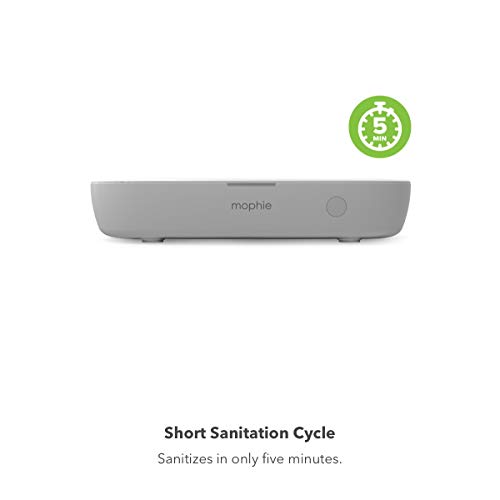 Image of Mophie - Smartphone Light sanitizer with Universal Wireless Charging - White