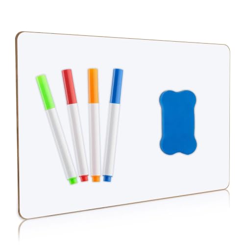 1 Pcs Whiteboard A3 Double Sided Dry Erase Boards Mini Dry Erase Whiteboards Lapboards for Home Office School Revision Supplies(16.54x11.8) with 4 Wipe Boards Markers and 1 Eraser