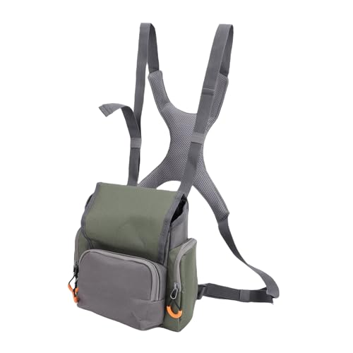 SUNGOOYUE Bolsa de Pecho para Exteriores, Arnés Binocular, Paquete de Pecho, Bolsa para Binoculares Ajustable, Plataforma Ligera de Nailon 500D con Cubierta para Lluvia para Senderismo,
